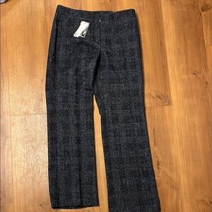 Theory Navy and Gray Textured Pants